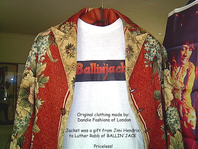 Jimi Hendrix JAcket Coeat Dandie Fshions Clothing Clothes Garment Memorabilia Luther Rann ballinjack
